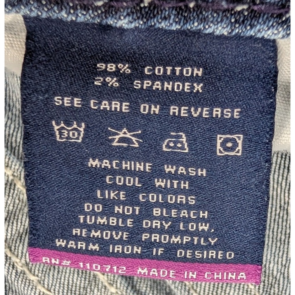 Vigoss The New York Bootcut Jeans Womens 13/14 Blue Embellished Stretch - Picture 5 of 9
